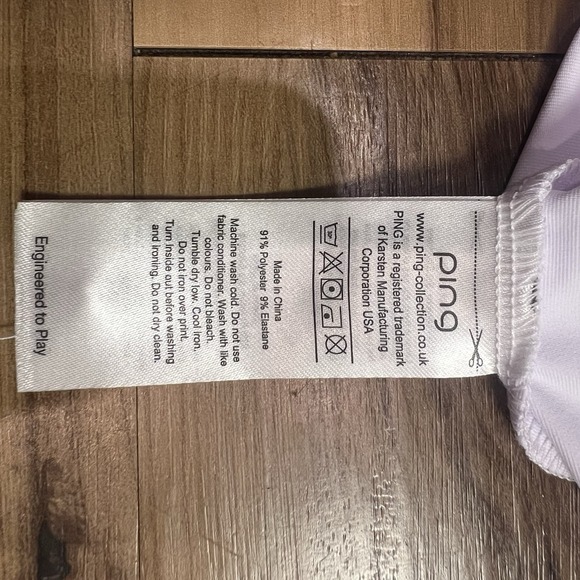 PING Collection White Polo UPF 50+ Golf Shirt Womens Sz 4 NWT Sedona AJGA - Picture 14 of 16